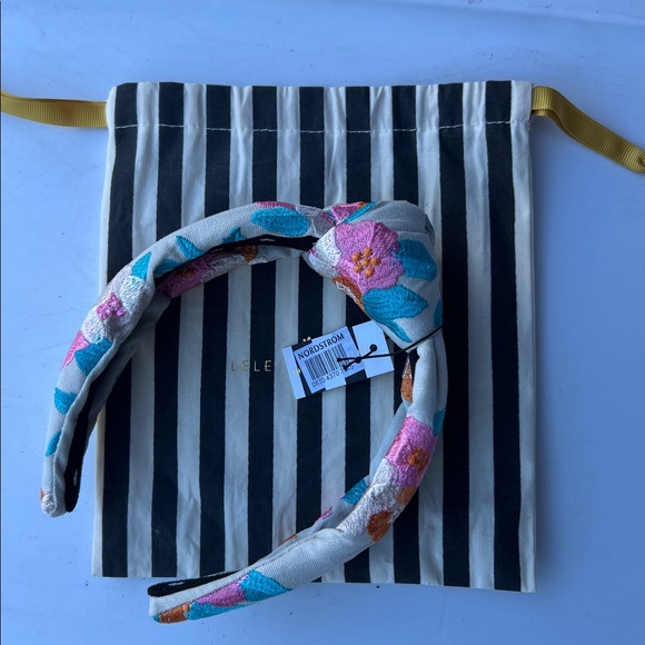 Lele Sadoughi Knotted Floral Bouquet Embroidered Statement Headband::NWT:: - Picture 8 of 9